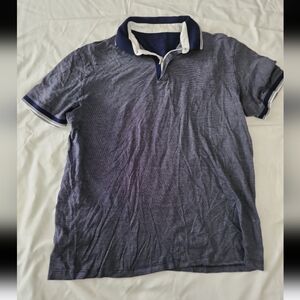 Montechiaro mens size large blue polo shirt #TT3